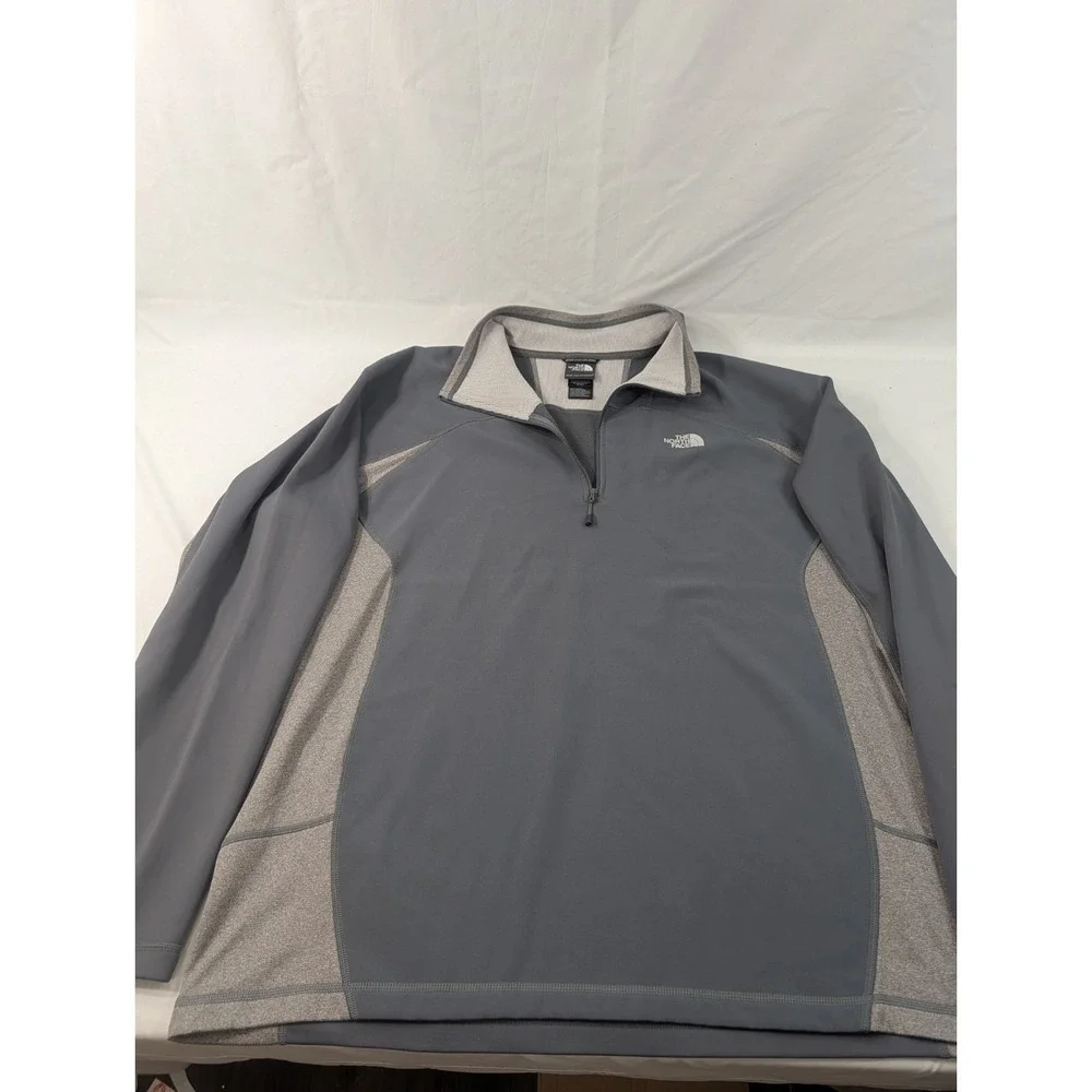 The North Face Men's XL Concavo 1/4 Zip Hybrid Jacket‎ Grey Flashdry